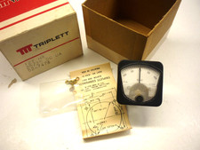 TRIPLETT PANEL METER 164A-21 AMMETER ES 25UA W/ BOX . NOS TESTED