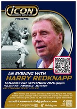 ICON Celebrity Events: Evening with Harry Redknapp VIP Ticket