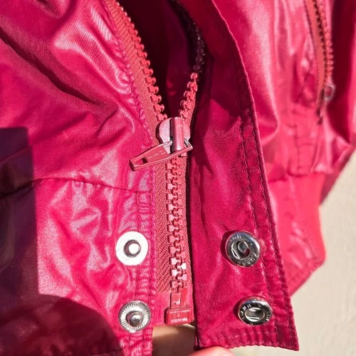 Vintage 80s Nissan Racing Jacket Mens Large Maroon Nylon Windbreaker Pit Coat image 11
