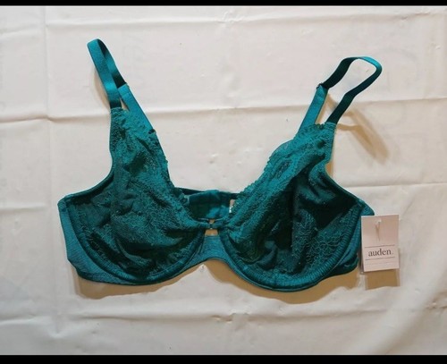 Women's Lace Unlined Underwire Bra - Auden Blue Size 34C Intimate New With Tags - Picture 2 of 7
