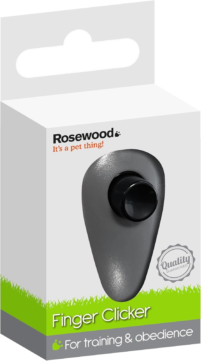 Rosewood Finger Clicker for Dogs – Ideal for Training, Positive Reinforcement