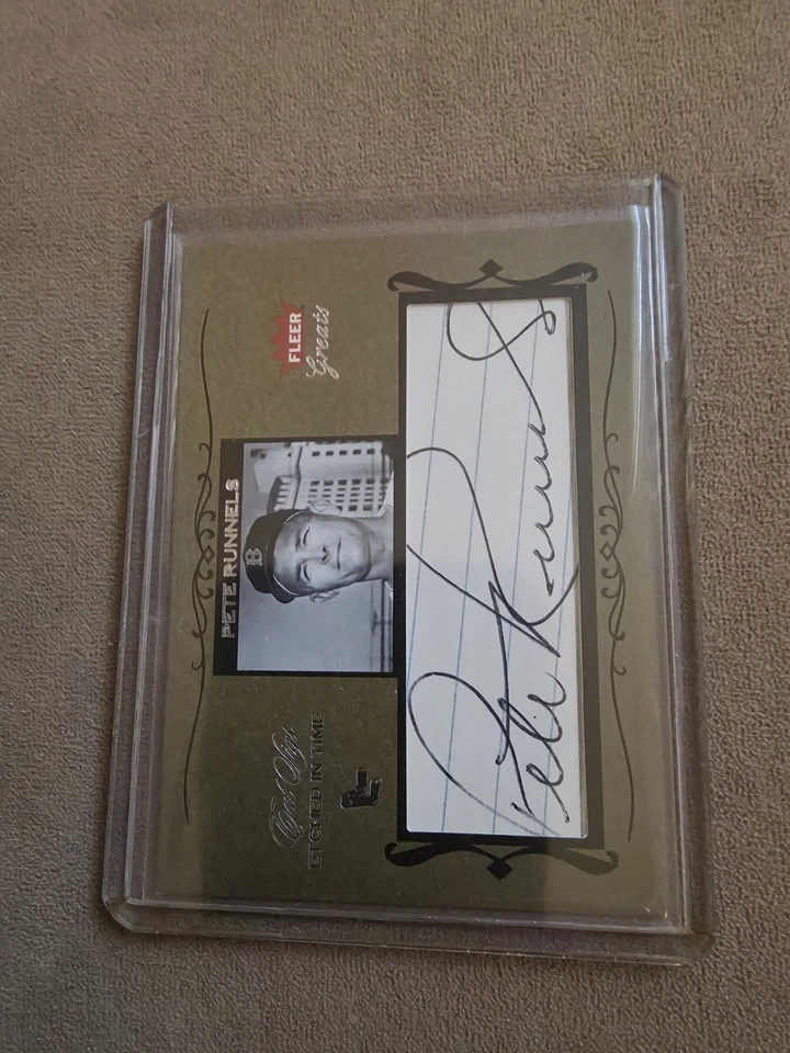 2004 Fleer Greats Of The Game Etched Time Pete Runnels Cut Signature Auto #17/35 - Image 2 of 3