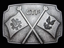 QA07104 REALLY NICE CTF CAPTURE THE FLAG  HALO VIDEO GAME NOVELTY BELT BUCKLE