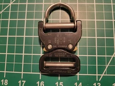 AustriAlpin 1.5" 38mm D-Ring Cobra Pro Style Buckle Black Standard Clips