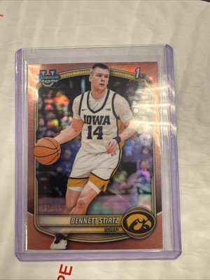 2025-26 Topps Chrome Bowman Bennett Stirtz Rose Gold / 15 1st Bowman