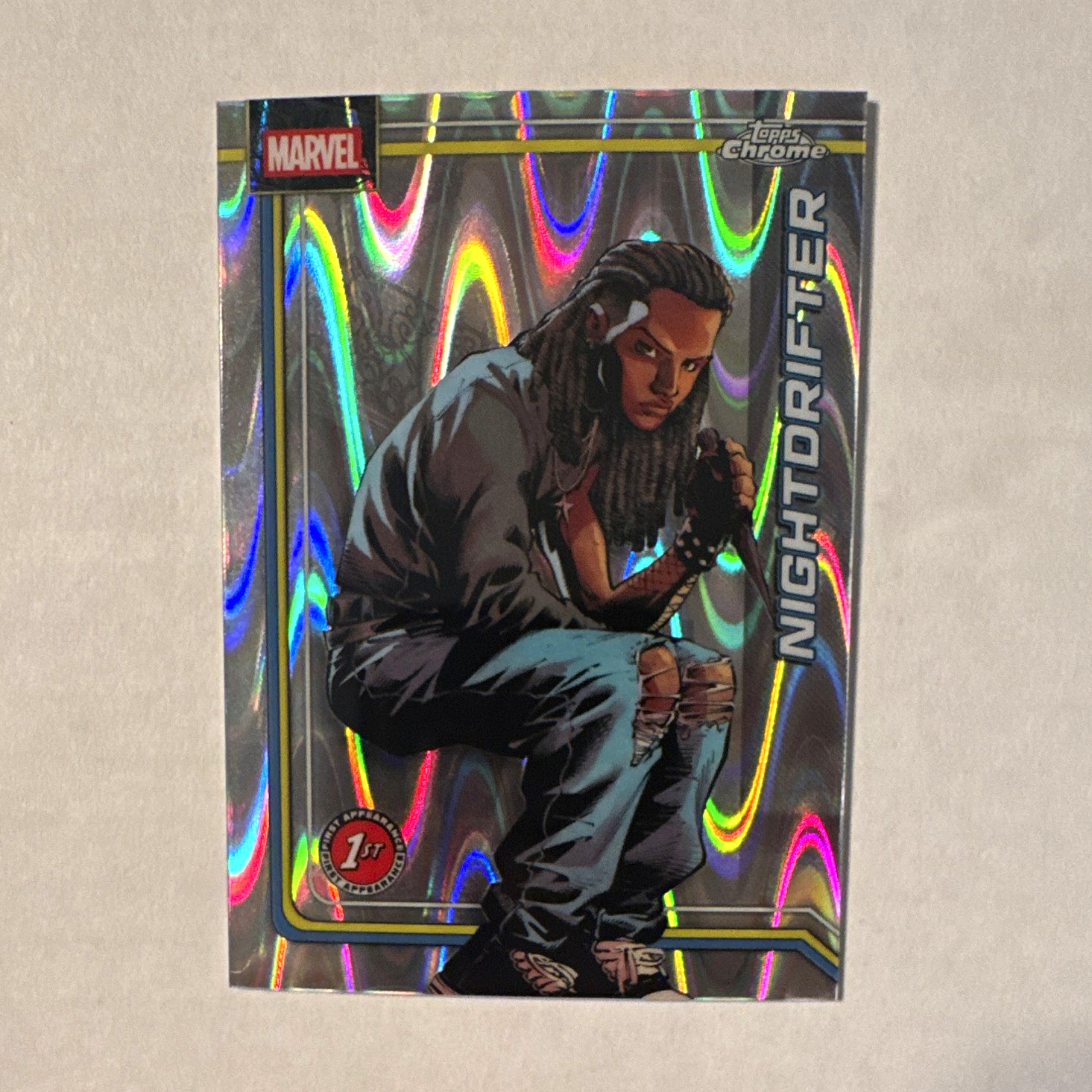 Topps 2026 Chrome Marvel Hologram 1st Edition Nightdrifter #088 Card
