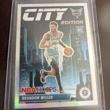 2023-24 Hoops Premium Stock - City Edition Premium Prizm Brandon Miller (RC)