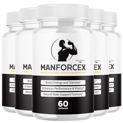 ManForceX Men Daily Wellness Energy Strength Support Capsules 5 Pack 300Ct
