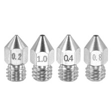 MK8 Nozzles 0.2mm-1mm 3D Printer Extruder Nozzle for 3mm Filament Pack of 4