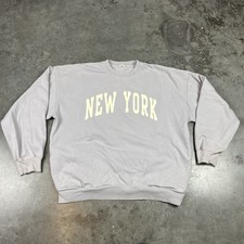 Brandy Melville Sweatshirt Womens One Size Purple New York Flaws Pullover Pocket