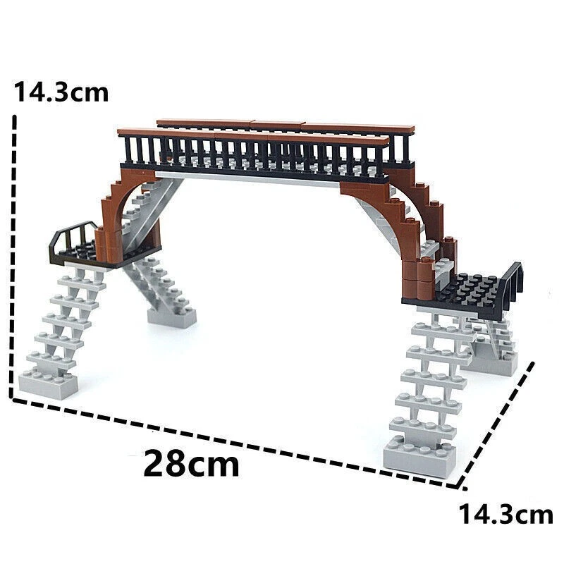 City Train Track Walkway Buffer Stop for Lego Kit Building Blocks Sets DIY - Image 4 of 4