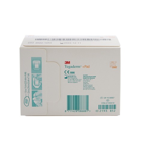 3M Tegaderm Transparent Film Dressing with Pad 2 x 2.75" Sterile 3582 200 Ct - Picture 4 of 5