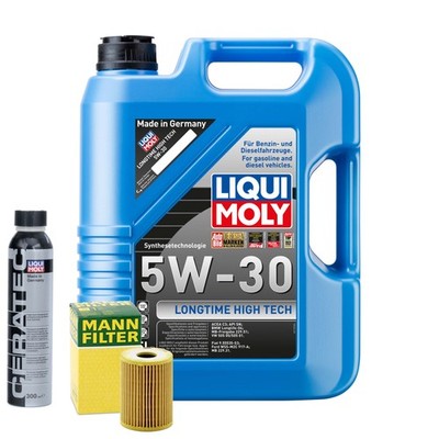 Motoröl 5W30 LIQUI MOLY Longtime High Tech 5L +MANN Ölfilter +Cera Tec