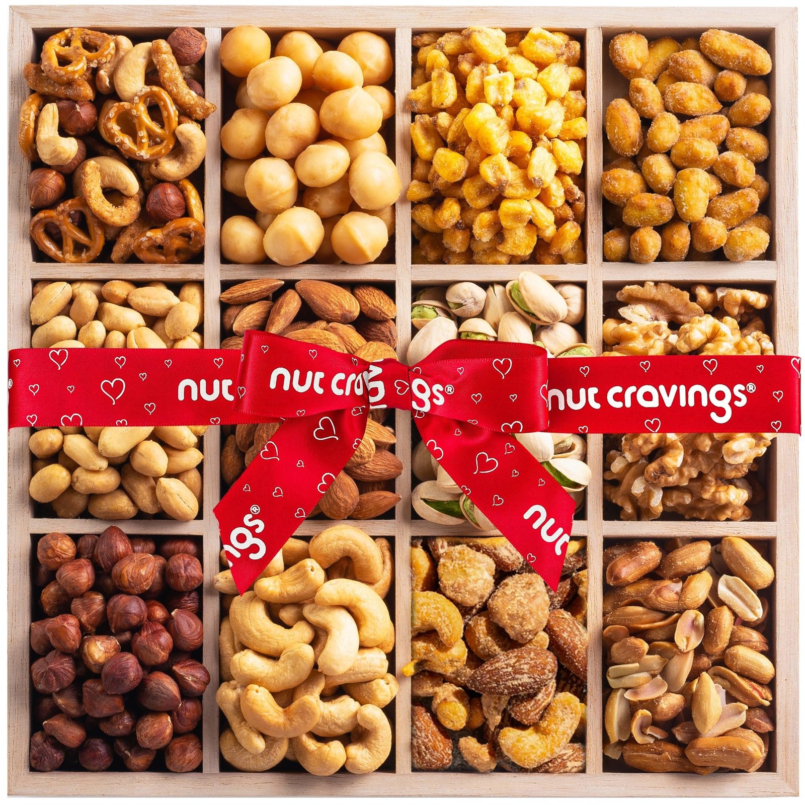Nut cravings gourmet collection for holiday christmas mixed 12 nuts gift basket