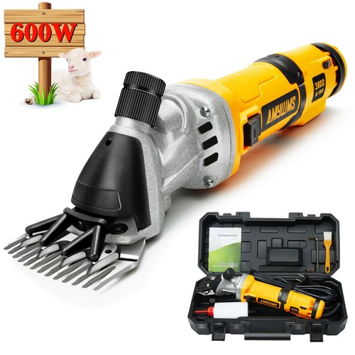 Sheep Shears 600W, Electric Sheep Clippers Professional, 6 Speed Heavy Duty L...