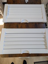 2x Plantation Window Shutter Panels Arctic White 63cm Left & Right Tilt Replacem