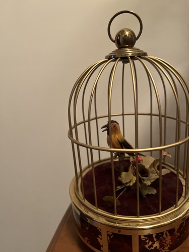 Miniature German Singing Bird Cage Music Box Works