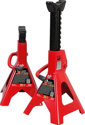 Car Jack Stand 3 T (6,000 lbs) Capacity Adjustable Height 1 Pair Steel Stands