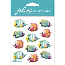 Jolee's Boutique EK50-21690 Dimensional Stickers Fish Repeats 12 Stickers