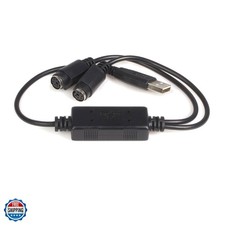 USB to PS/2 Adapter for Keyboard and Mouse - Keyboard / mouse adapter - USB -...