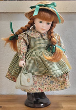 Paulinettes LE Porcelain Redhead Anne Doll Outfit Stand Hangtag Handbag Hat