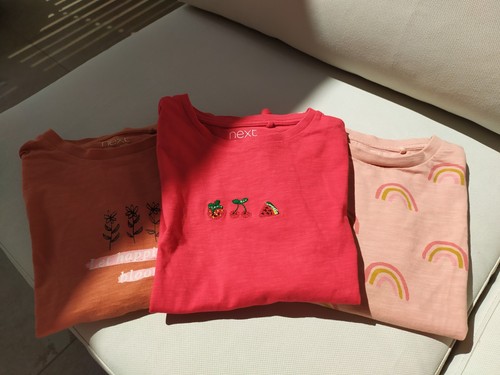 Next T-Shirts Mädchen, Relaxed Fit, (X3) Gr. 128