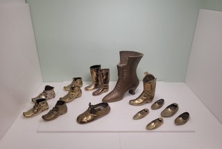 Vintage Brass Joblot Of Shoe / Boot Ornaments Bundle Of Ornament Items
