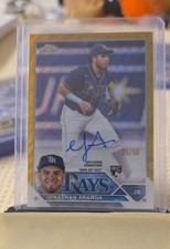 2023 Topps Chrome - Rookie Autographs Jonathan Aranda #RA-JAR Gold Wave...