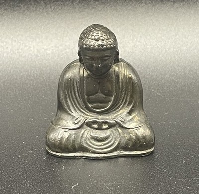 1934 Great BUDDHA of KAMAKURA Daibutsu JAPAN Small 1'' Metal Statue Antique