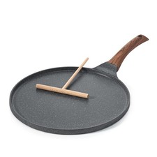 SENSARTE Nonstick Crepe Pan, Swiss Granite Coating Dosa Pan 10 Inch, Gray