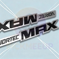 Pairs For Silverado Vortec Max High Emblems Badges Decals Chrome Black