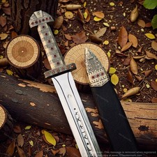 Viking King Sword Ragnar Bjorn Ironside Medieval Norse Handmade Blade Gift Bf