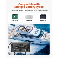 VEVOR Marine Battery Charger, 3-Bank, 5A 12V Onboard Boat Charger, IP68 Waterpro