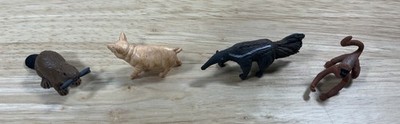 Safari Ltd - Spider Monkey - Pig - Anteater - Beaver- Figurine Toy - Lot Of 4