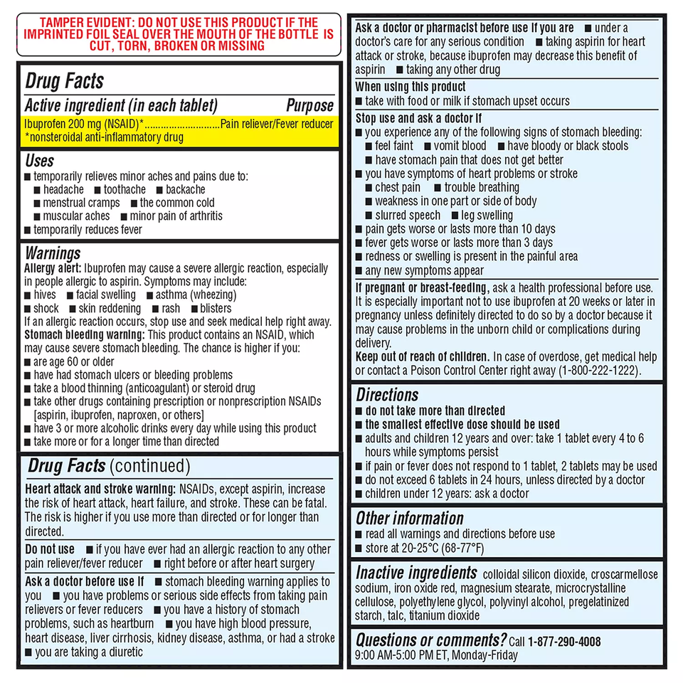 Member Mark Ibuprofen 200mg Pain/Fever Relief, 600 Coated Tablets | eBay