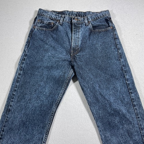 Jeans Levis 505 vintage para hombre 32x30 lavado ácido hechos en EE. UU. etiqueta ala negra 34x30 - Imagen 2 de 12