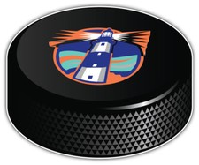 New York Islanders Symbol NHL Logo Hockey Puck Car Bumper Sticker-3'',5'' or 6''