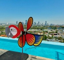 BABY PARROT WIND SPINNER WHIRLIGIG WINDMILL YARD GARDEN PATIO DECOR ITB2812