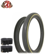 SCHWINN STYLE BICYCLE 16X1-3/4 S7 & 20X2.125 S2 WIDE SLICK YL LINE TIRE W/TUBES.