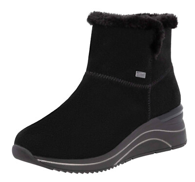 REMONTE  Damen Bootie  WOLLFUTTER  Reißverschluss  WILDLEDER  Tex-Membran
