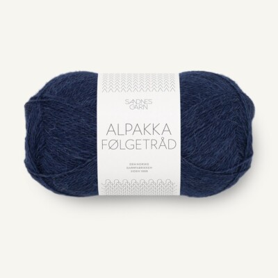 ALPAKKA FØLGETRÅD von SANDNES GARN - MARINEBLÅ (5882) - 50 g / ca. 400 m Wolle