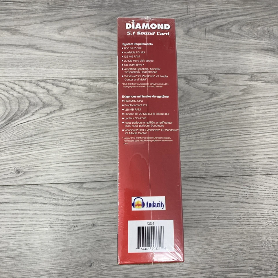 NEW Diamond Xtreme Sound XS51 5.1 dvd play 16 Bit Card, 6 channel audio surround - Image 2 of 4