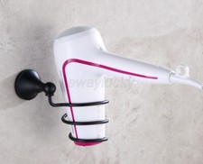 Oil Rubbed Bronze Bathroom Accessories Spiral Hair Dryer Blower Holder Rack