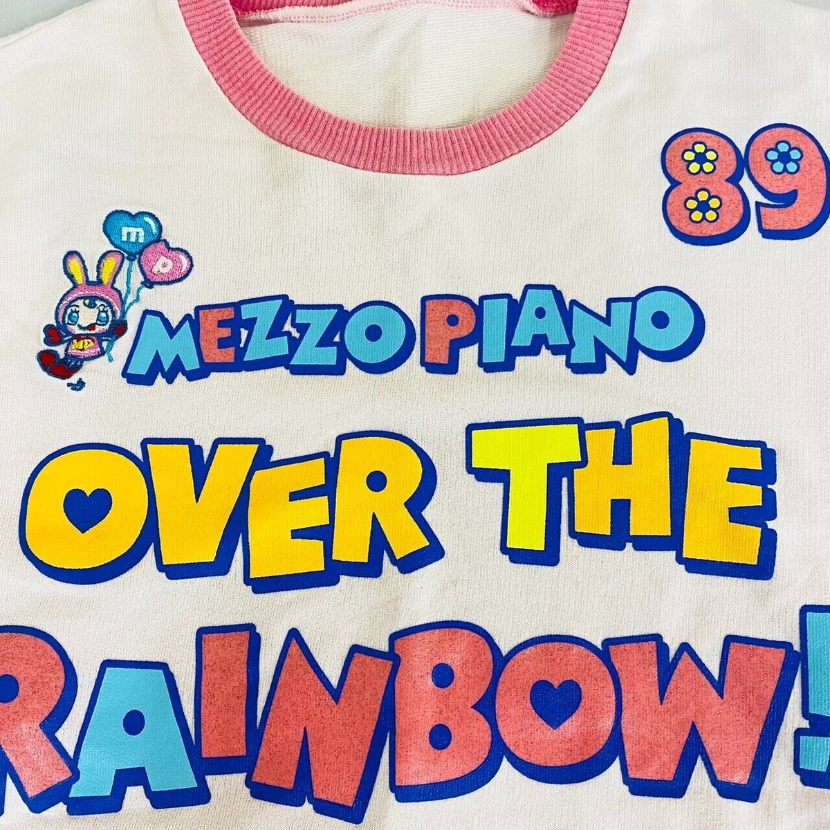 Mezzo Piano Kids T-shirt 150cm Long Sleeve Pink Over The Rainbow
