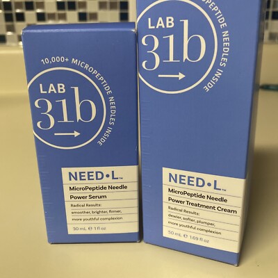Lab 31b Micro Peptide Treatment Duo Retail $305 Serum And Cream Full Size