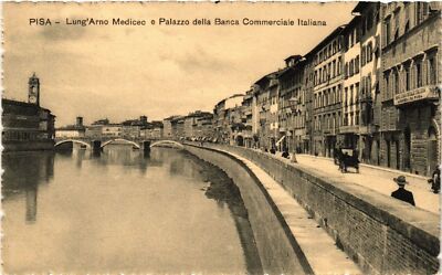 CPA PISA Lung'Arno Mediceo e Palazzo della Banca Commerciale. ITALIEN (467959)