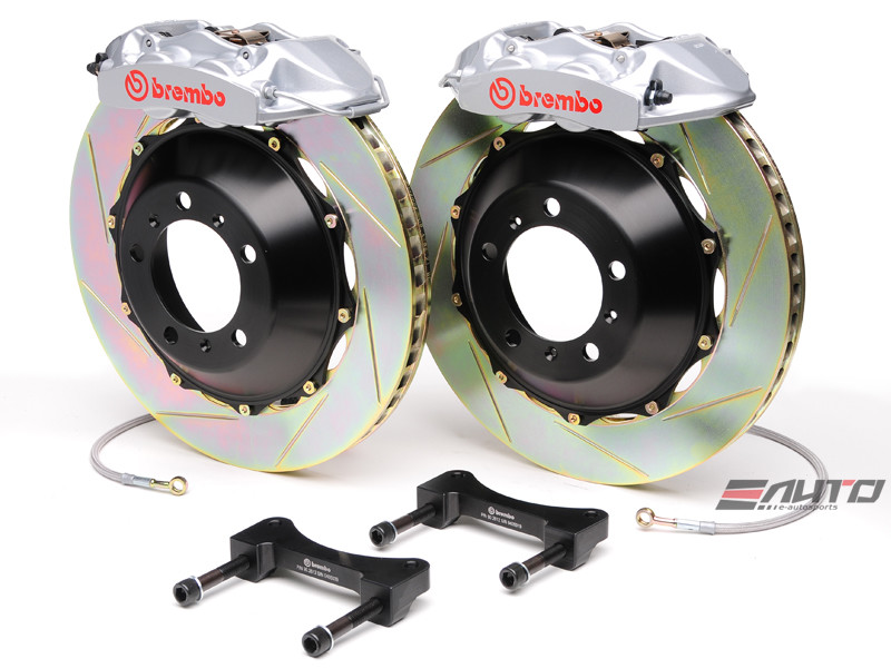 Brembo Rear GT Brake BBK 4pot P Caliper Silver 380x28 Slot Ferrari 550 575 96-05