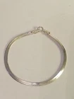 Herringbone Bracelet  3.25mm Danecraft Primavera Italy 925 Sterling Silver 7.25"