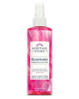 Heritage Store Rosewater Spray, Refreshing Facial Mist - 237 ml