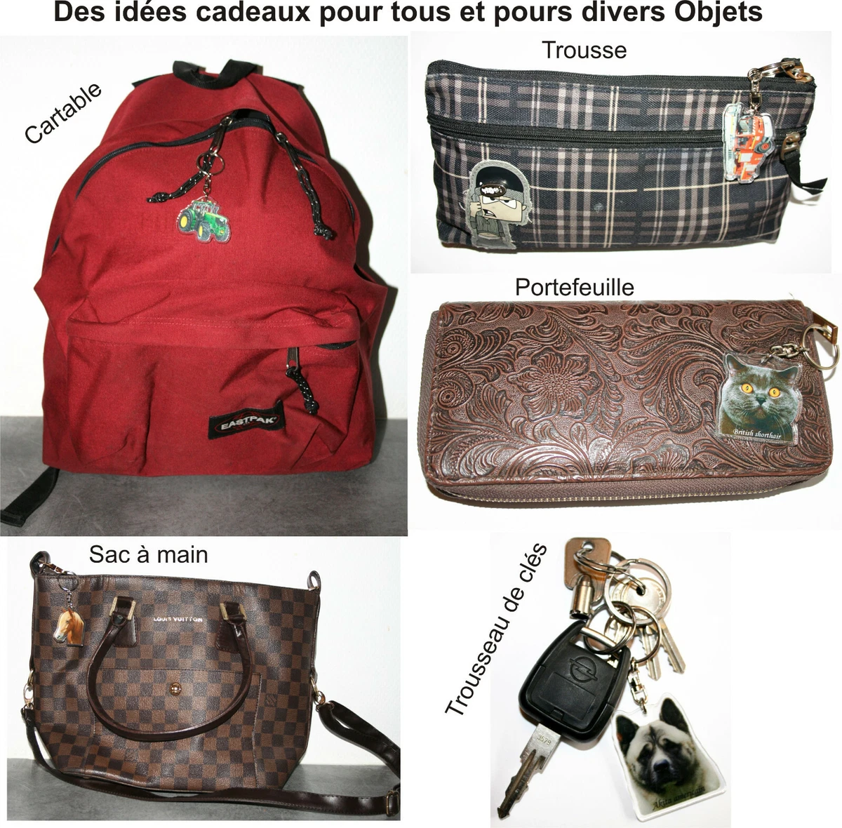 Porte-clés prénom trèfle à 4 feuilles - Cadeaux personnalisés AGDA PHOTO